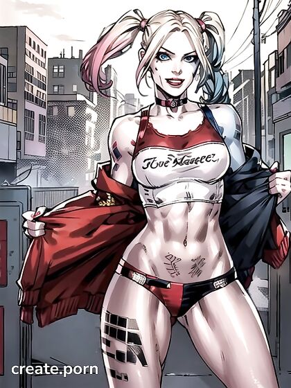 Grinning Fit Girl 18+ Wears Choker in Seductive Hentai Action
