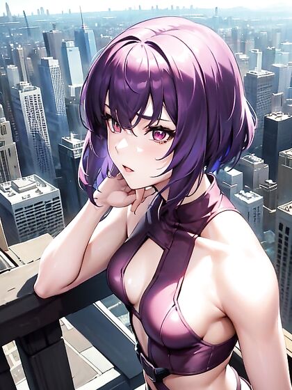 Kusanagi from Ghost in the Shell Teases with Soft Touches and Petite Breasts