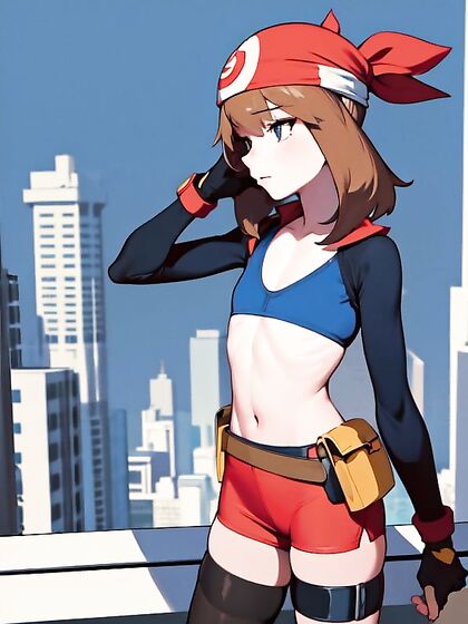 May from Pokémon Gets Wild on the Rooftop in Steamy Hentai Action