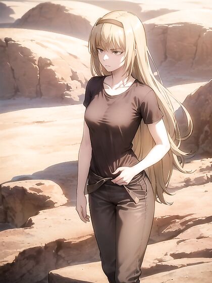 Skinny Girl 18+ Stares at You with Crossed Arms in steamy hentai action