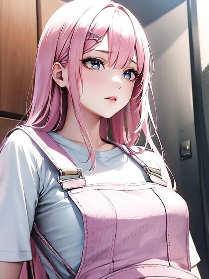 Mind-Blowing Hentai Action with Pink Overalls AI Porn