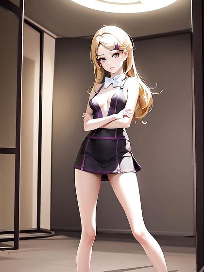 Ace Trainer from Pokémon Poses with Crossed Arms in Steamy Photo Studio Session