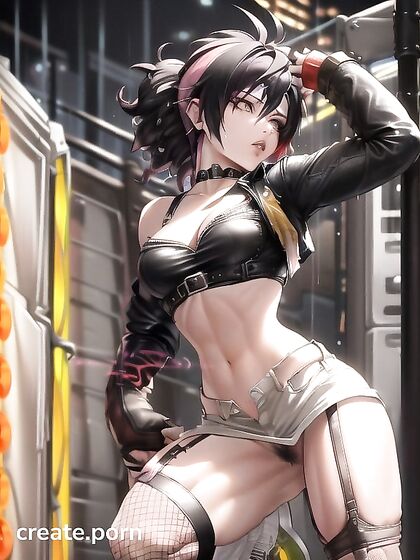 Realistic Woman with Pubic Hair Exploring Dumpster Fantasies in Hentai'action