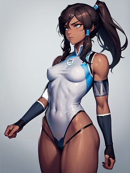Korra from The Legend of Korra Reveals All in See-Through Outfit with Small Breasts