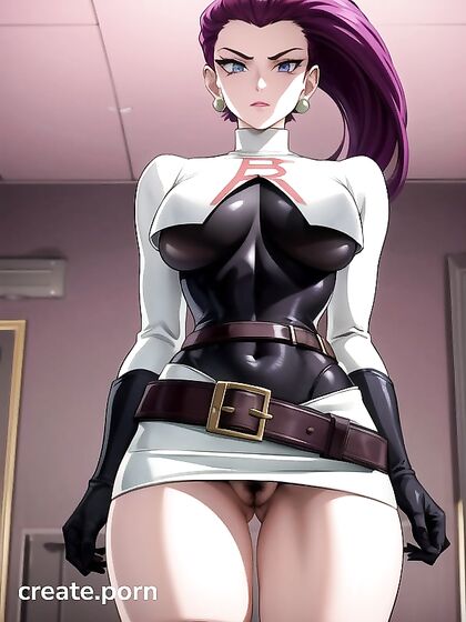 Jessie from Pokémon Gets Frisky with Her Bushy Pubes in Steamy Hentai Action