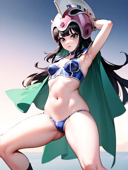 Chichi from Dragon Ball Z Gets Sexy with Small Breasts and Crossed Arms Hentai Fun