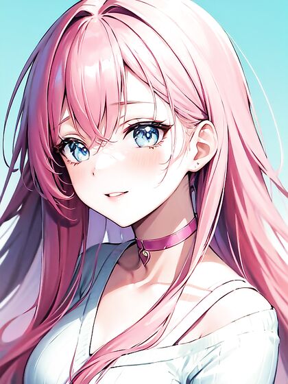 Pastel-Haired Beauty with Sparkling Eyes Enjoying Intimate Close-Up Moments