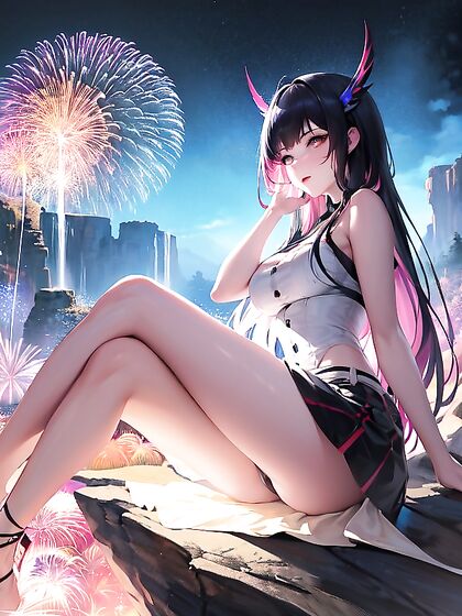 Vibrant Flashes of Color Transform into Seductive Scenes in Dynamic Hentai AI Porn
