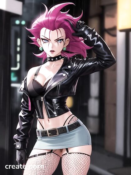 Medium-Ass Beauty Wearing Thong and Choker in Seductive Hentai Action
