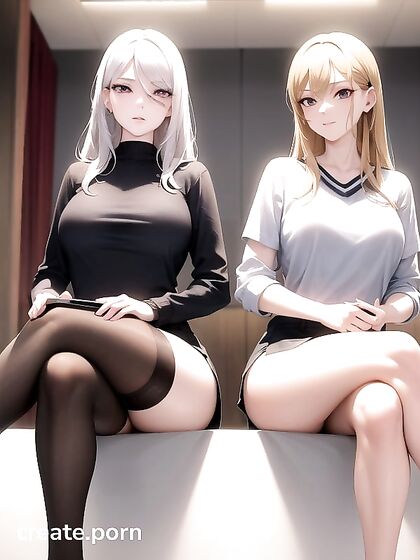 Blonde Tsundere Student with Glowing Red Eyes Seduces in Classroom hentai AI Fantasy