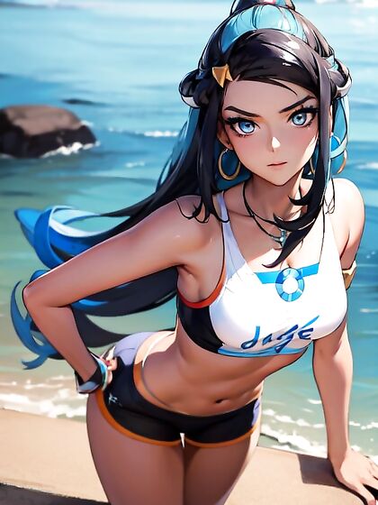 Nessa Rurina from Pokémon Enjoying Intense Hentai Pleasure Despite Small Breasts