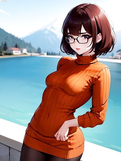 Velma from Scooby-Doo Enjoying Intense Hentai Pleasure Despite Small Breasts