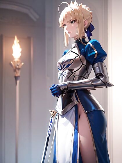 Artoria Pendragon's Small Breasts Take Center Stage in Seductive Hentai Action
