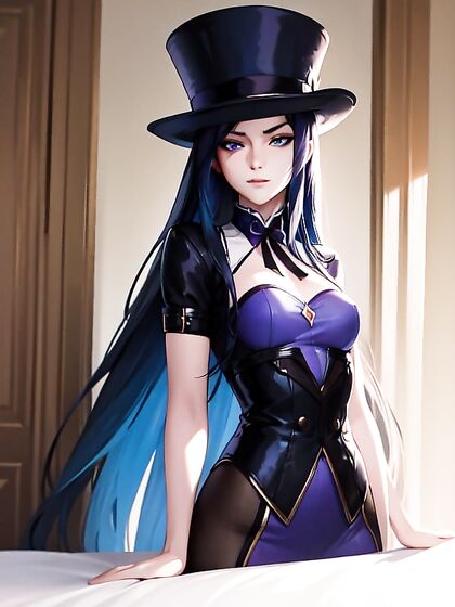 Caitlyn from League of Legends Enjoying Intense Hentai Pleasure Despite Small Breasts