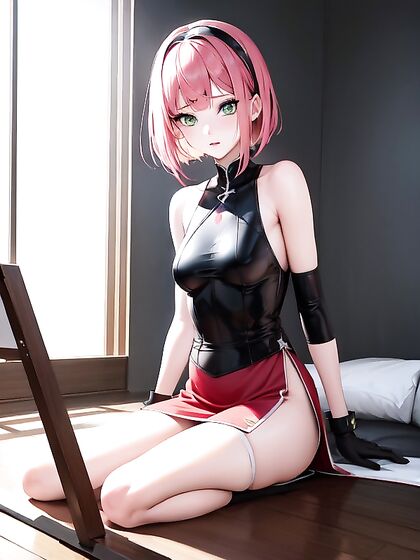 Sakura's Small Breasts Take Center Stage in Seductive Hentai Scenes