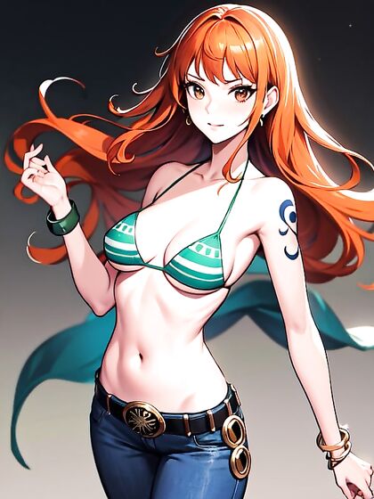 Nami's Tiny 18+ Tits Take Center Stage in Sensual Hentai Action