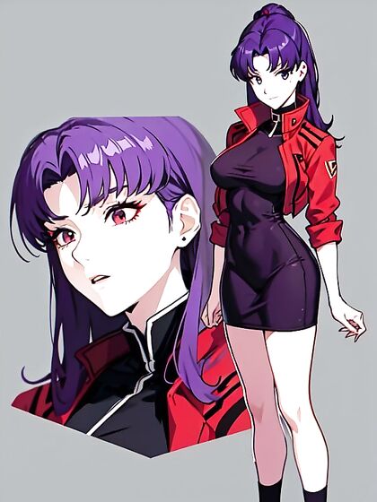 Misato from Evangelion Enjoying Intense Hentai Action Despite Small Breasts