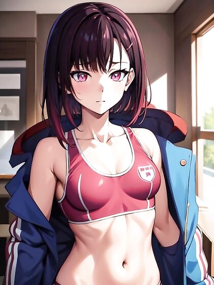 Shizuka from ZOM100 Enjoying Intense Pleasure with Small Breasts in hentai AI Action