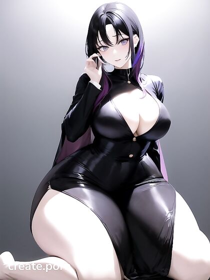 Kochou Shinobu's Pale Skin Glows in Tight Clothing for Seductive Hentai Pleasure