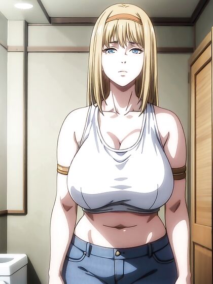 Thick Natural Breasts Get Steamy in Bathroom Hentai Action