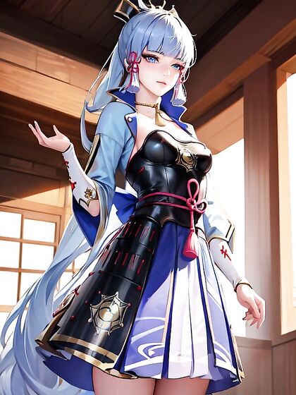 Kamisato Ayaka's Small Breasts Take Center Stage in Genshin Impact Hentai Magic