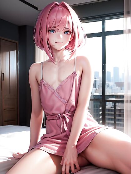 Pink-Haired Beauty Enjoys Long-Length Pleasure in hentai AI Fantasy