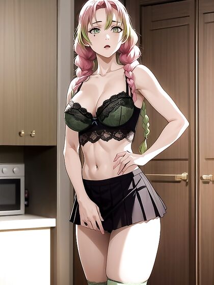 Mitsuri Kanroji from Demon Slayer in Explicit Hentai AI Porn Screencaps
