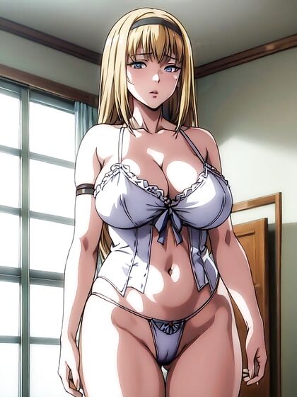 Neko Lingerie Cosplay with Massive Breasts in Seductive Hentai Scenes