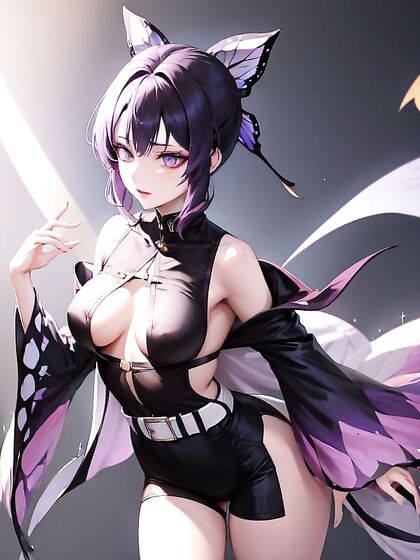 Shinobu Kochou's Small Breasts Take Center Stage in This Seductive Hentai Experience