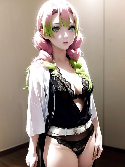 Mitsuri Kanroji from Demon Slayer in Intimate Detail for Sensual Hentai Pleasure