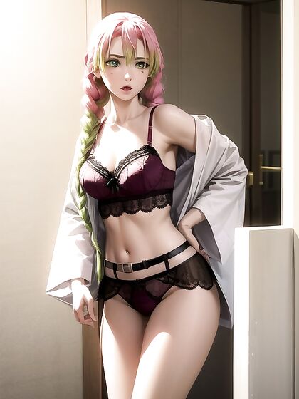 Mitsuri Kanroji from Demon Slayer Seduces in LINGERIE for Steamy Hentai Scenes