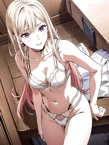 Kitagawa Marin from Sono Bisuke Doulu Wa Koi o Suru in Lacy Lingerie Screencaps