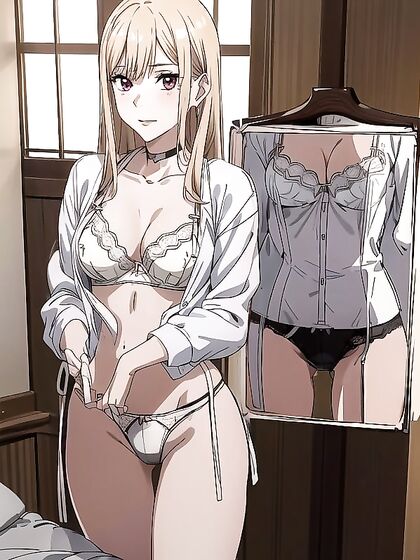 Kitagawa Marin from Sono Bisuke Doulu Wears Seductive Lingerie for Steamy Hentai Pleasure