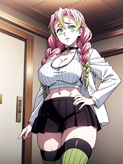Mitsuri Kanroji from Demon Slayer Shows Off Her Massive Breasts in steamy 18+ hentai scenes