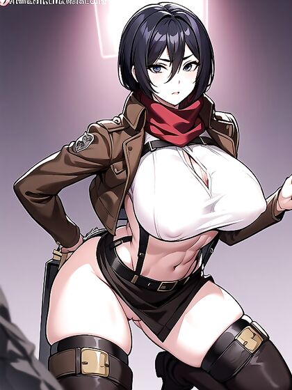 Topless Hormone-Fueled Fun with Extremely Massive Breasts in hentai AI Action