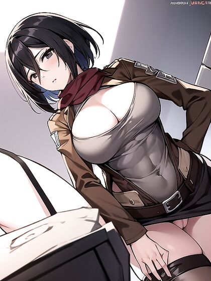 Horny Hentai Chick Shows Off Thighs with Hands on Hips for Steamy AI Action