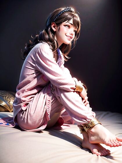 Feet Worship in Comfortable Pyjamas: Happy Moments in Hentai Paradise