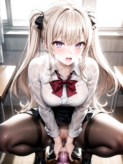 Large-Busted Girl 18+ with Pigtails and Purple Eyes Gets Wild in hentai AI Action