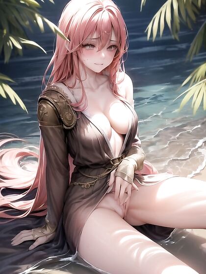 Mischievous 18-Year-Old with Pink Eyes Smiles and Blushes in Hot Hentai Scenes