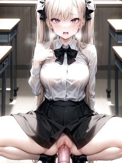 Sweaty Blonde Haired Beauty in Ultra-Detailed Hentai Ecstasy