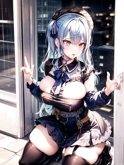 Noon's Horny Adventures with Vibrant Purple Hair in Seductive Hentai AI Action