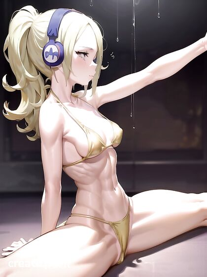 Sensual Blow Job with Light Brown Skin and Flowing Hair in Hentai Action