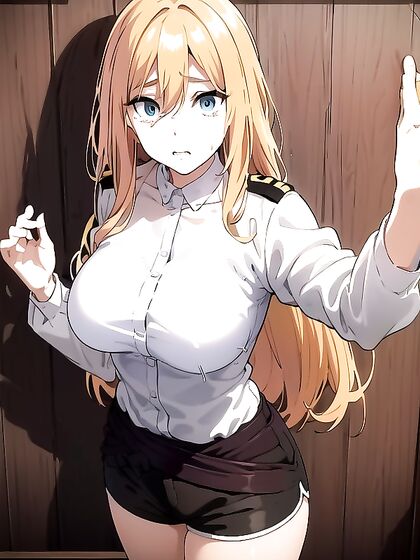Ginger with Blue Skin Leans Forward for Seductive Hentai Pleasure