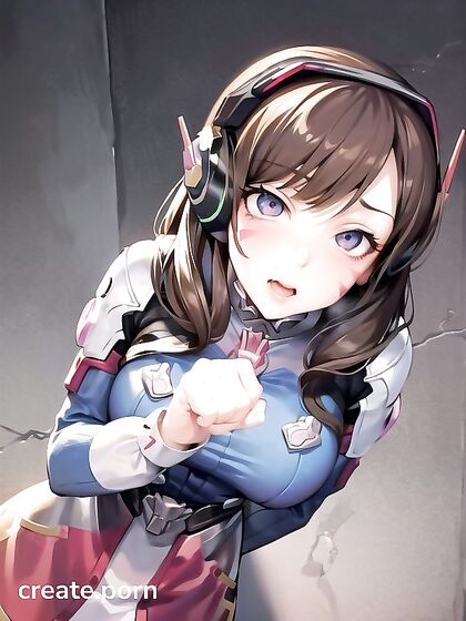 Blue-Eyed Teen 18+ in Pet Play Outfit Enjoying Sexy Hentai Action