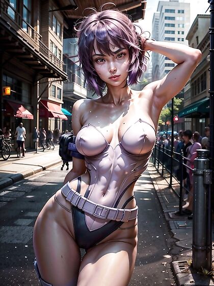 Kusanagi from Ghost in the Shell Gets Intimate in a Waist-Shot Hentai Scene