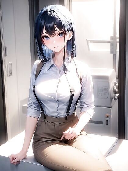 Person Wearing Suspender Gets Wild in Washing Machine Hentai Scene