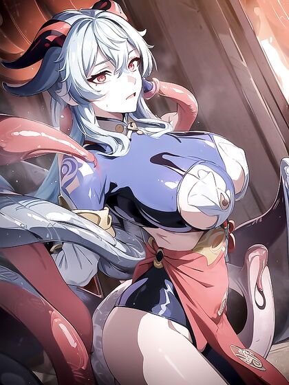 Ganyu's Tattoos Enhance Her Pleasure inMind-Bending Hentai Orgasms