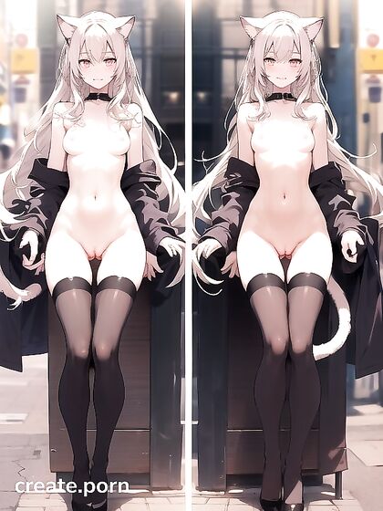Pale-Skinned Beauty with Pink Eyes and Exposed Belly Button in Seductive Hentai Action