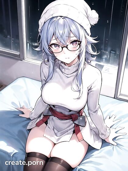 Embarrassed Girl 18+ with Messy Hair and Big Ass in hentai Action