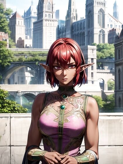 Dark-Skinned Beauty in Fantasy Dress Seduces inMind-Bending Hentai Scenes